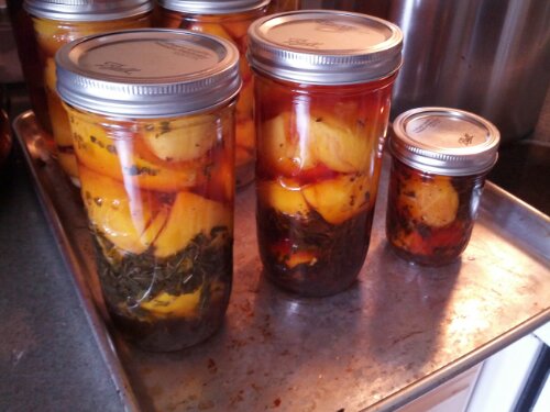 Tea with the peaches