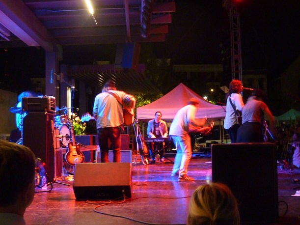 The Head And The Heart at Washington Park. They were very sweet. They said they were excited that it's still summer in Cincinnati, because it's apparently already winter in Seattle.