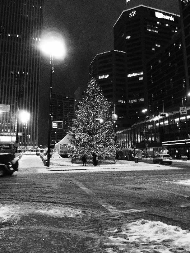 Here's the Christmas tree on Fountain Square