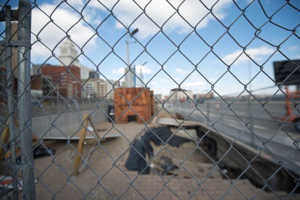 Fixing the side walks.