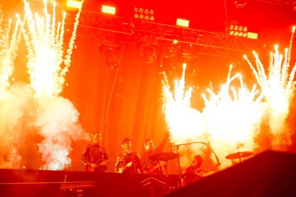 This is how Fall Out Boy entered the stage.