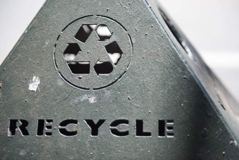 They have all their trash cans fitted up with space for recyclables and trash. One day will happen to the Midwest. One day.