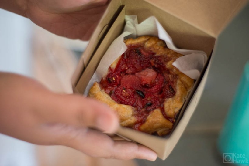 Look at how cute it is! That was the strawberry raspberry balsamic pie. 