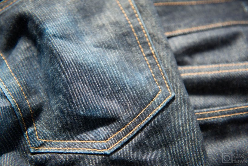The wear patterns that are coming out on my raw jeans are really great. 