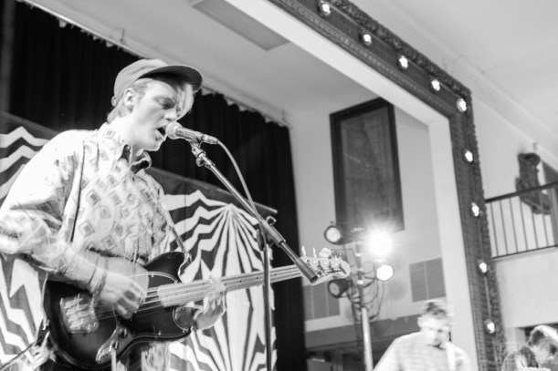 The Yugos on stage at The Woodward Theater