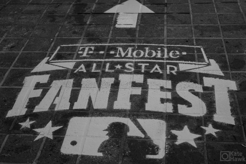 I appreciate the on sidewalk directions complete with arrows that stretch blocks. 