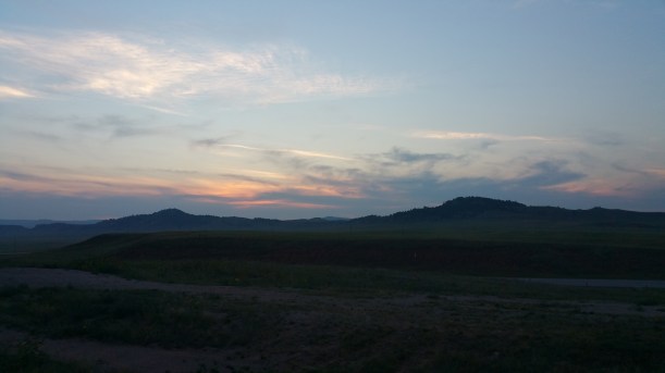 I had to snap this picture shortly after crossing the state line. There was precious little day light left. 