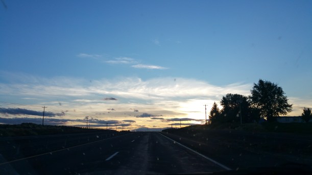 Driving into this sunset was just spectacular. 