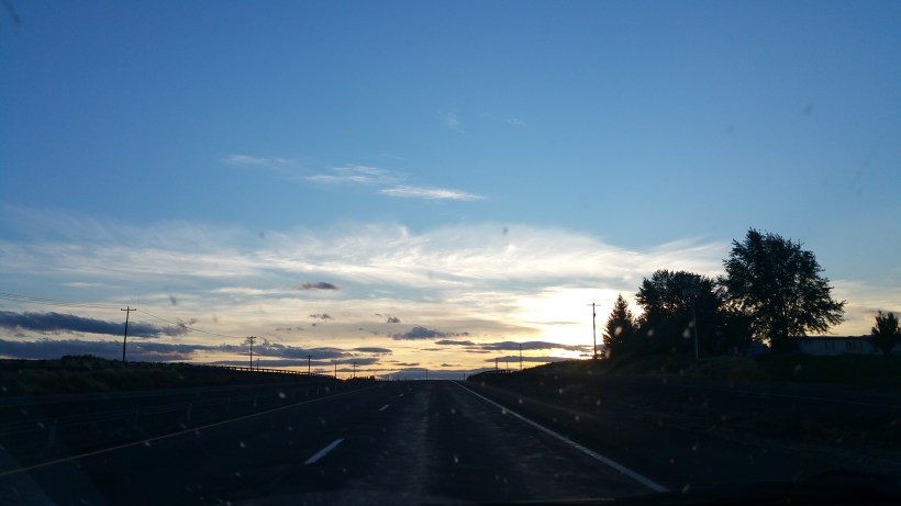 Driving into this sunset was just spectacular.