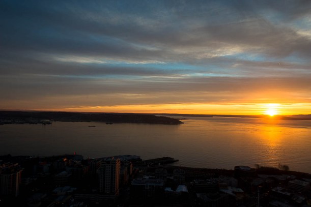 Seattle, Eliot Bay from Space Needle
