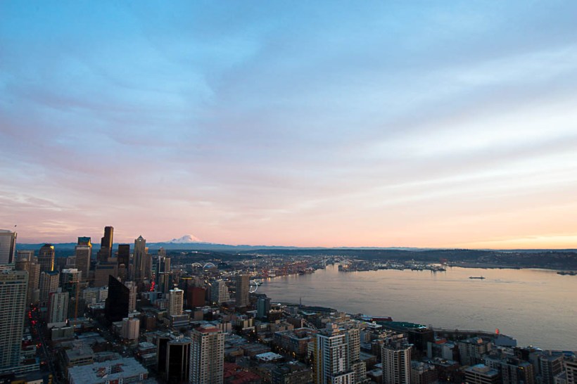 Seattle and Mt. Rainier
