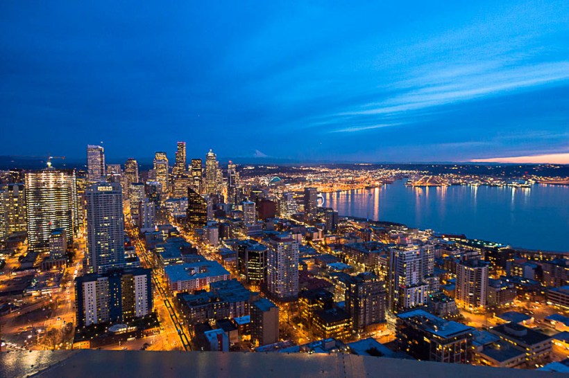 Seattle with Mt. Ranier