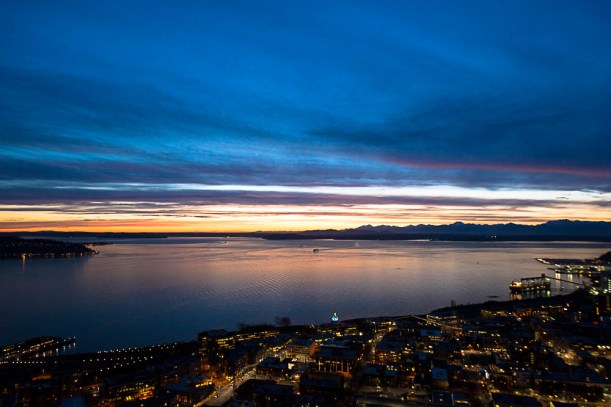 Seattle Sunset over looking Eliot Bay