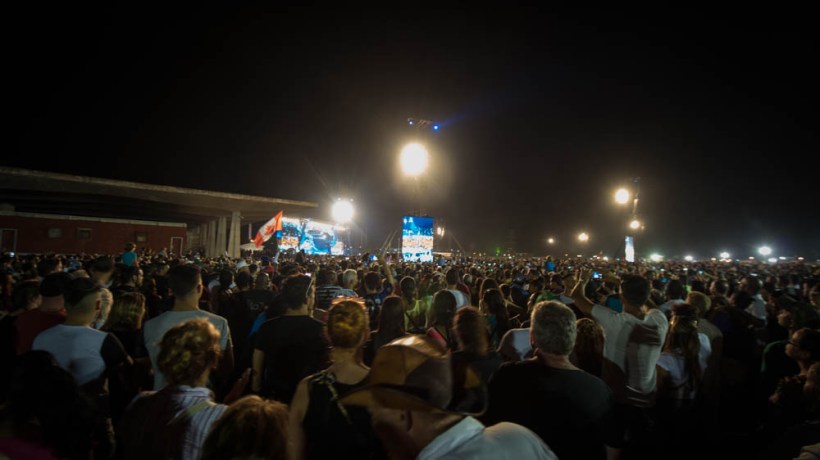 Somewhere in the distance is Mick Jagger. Points to you if you make him out. He's probably the size of a pixel.